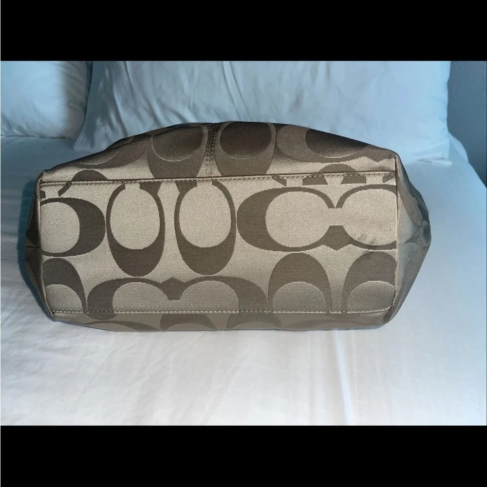 Coach Tan and Brown Signature Tote​